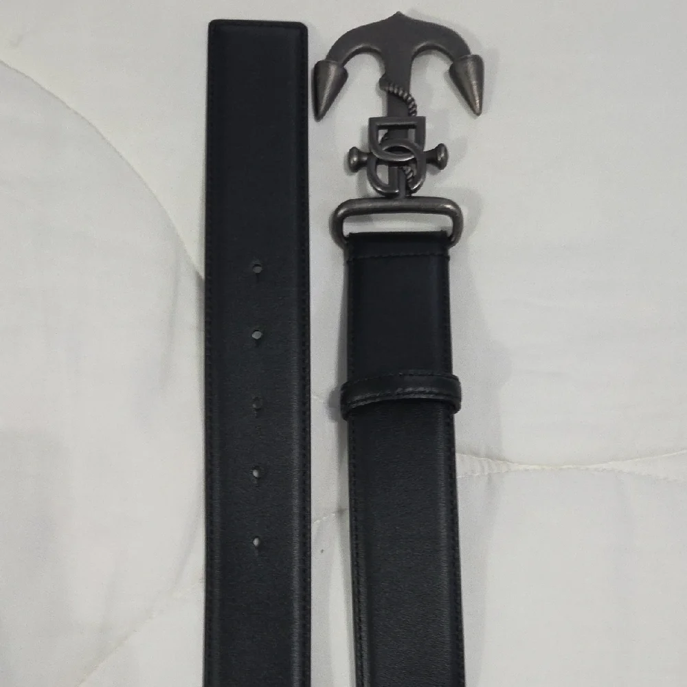 Dolce & Gabbana Black Anchor Buckle Belt - Picture 6 of 14
